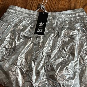 Adidas x Ivy Park Silver Metallic Shorts